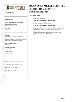 For personal use only - Australian Securities Exchange