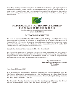 Date Of Board Meeting