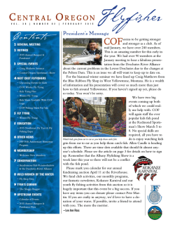 Newsletter - Central Oregon Flyfishers