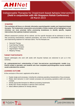 Indispensable Therapies for Impairment