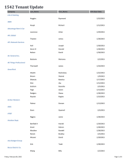 1542 Tenant Update