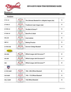 2014-2015 NEW ITEM REFERENCE GUIDE