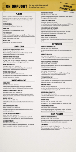 View Menu - World of Beer