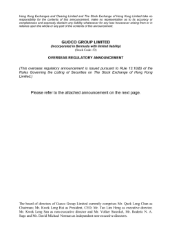 GUOCO GROUP LIMITED Please refer to the attached