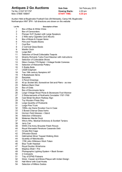 Bugbrooke Auction Catalogue