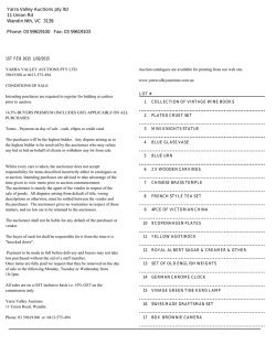 Yarra Valley Auctions pty ltd 11 Union Rd Wandin Nth, VC 3139