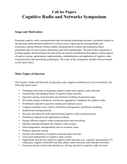 Cognitive Radio and Networks Symposium