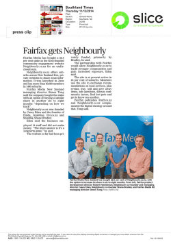 Fairfax gets Neighbourly