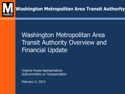 Presentation - House Appropriations Committee
