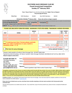 Download Form - Southern Vales Dressage Club