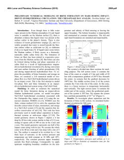 preliminary numerical modeling of brine formation on mars during