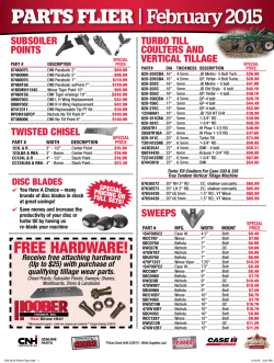 PARTS FLIER | February 2015