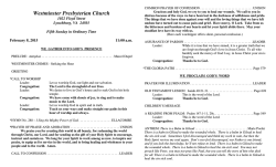 Here - Westminster Presbyterian Lynchburg Virginia