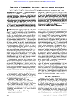 Expression of Interleukin-2 Receptor y Chain on Human