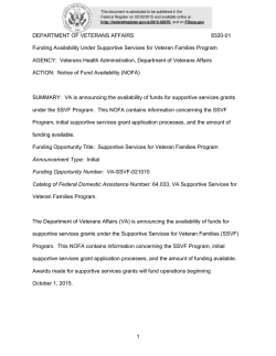 1 DEPARTMENT OF VETERANS AFFAIRS 8320