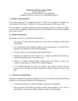 E911 Map Validation Update Bids