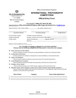 INTERNATIONAL PHOTOGRAPHY COMPETITION