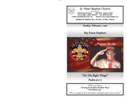 Bulletin - St. Peter Baptist Church