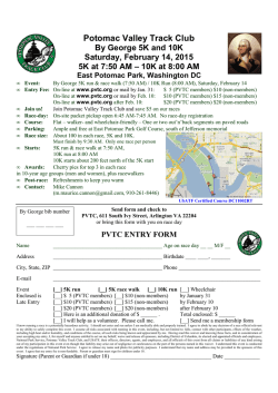 10K at 8:00 AM East Potomac Park, Washington DC