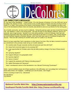 Newsletter - Episcopal Cursillo of Southwest Florida