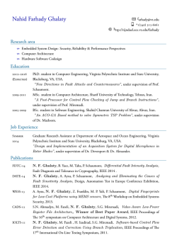 Resume - CESCA - Virginia Tech