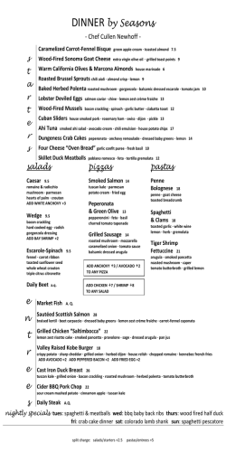 Dinner Menu