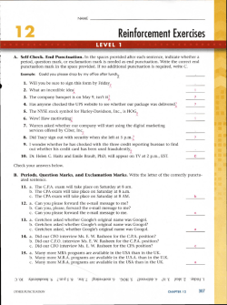 Ch. 12 Reinforcement Exercises and Key