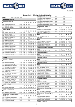 Baum bet - Oferta zilnica (initiala)