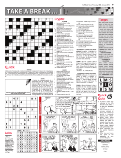 TAKE A BREAK - Gulf Daily News