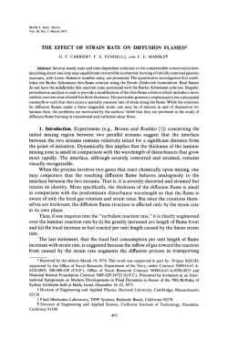 THE EFFECT OF STRAIN RATE ON DIFFUSION FLAMES