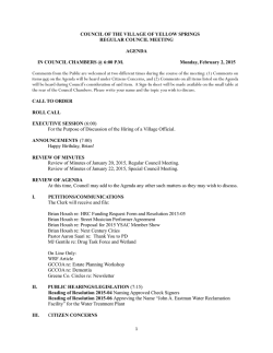 Download Packet - the Village of Yellow Springs