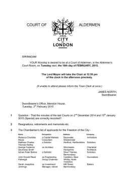 Agenda frontsheet PDF 255 KB