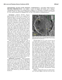 OPPENHEIMER CRATER FLOOR DEPOSITS: COMPOSITIONAL