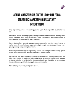2015 is promising to be a very exciting year for Agent Marketing and