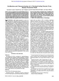 Purification and Characterization of a C5a-Inactivating