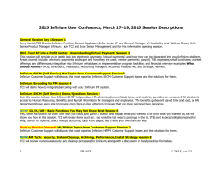 View Tentative Session Descriptions