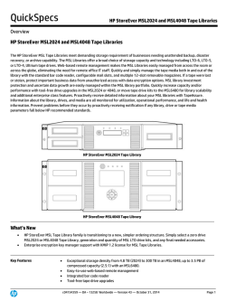 HP StoreEver MSL2024 and MSL4048 Tape