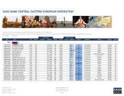 SAXO BANK CENTRAL EASTERN EUROPEAN INSPIRATION