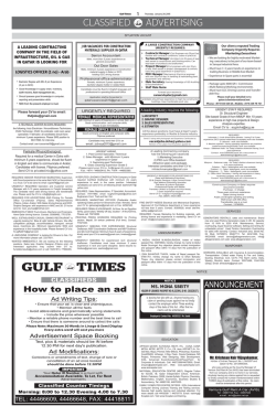 CLASSIFIED ADVERTISING