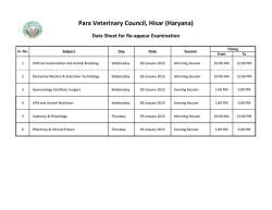 Date Sheet for Re-appear Examination.