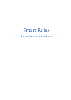 DFID Smart Rules Better Programme Delivery (updated