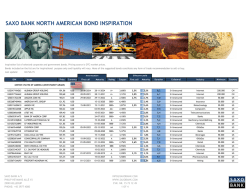 SAXO BANK NORTH AMERICAN BOND INSPIRATION