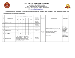 Walk-in-Interview for Appointment of Part Time Super Specialist, Full