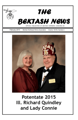 THE BEKTASH NEWS - Shriners of New Hampshire