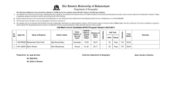 2nd Merit List for Spring Semester 2015.xlsx