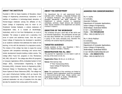 ONE DAY WORKSHOP on INDUSTRIAL APPLICATIONS OF BIG