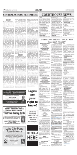 Legals are your right to know! - The Graphic