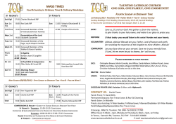 1st February 2015 - 4OT - Taunton Catholic Church