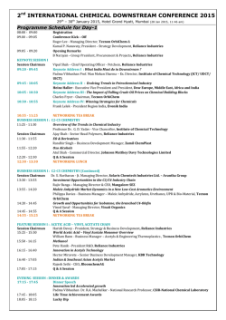 international chemical downstream conference - 2013