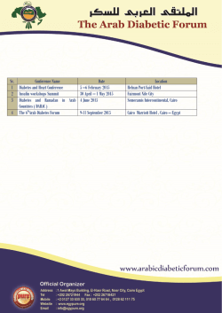 Sr. Conference Name Date Location 1 Diabetes and Heart Conference